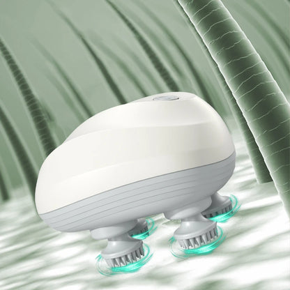 Electric waterproof scalp massager providing deep kneading massage for relaxation and stress relief