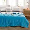 Ultra soft sherpa fleece blanket folded on bed providing cozy warmth and comfort