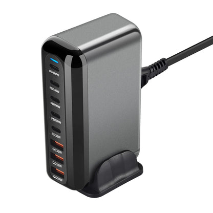600W Gan Fast Charge 3.0 USB Type C Charger 8-Port 5C3A PD Mobile Tablet Fast Charger for Phone Convenient Carry