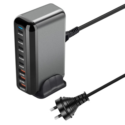 600W Gan Fast Charge 3.0 USB Type C Charger 8-Port 5C3A PD Mobile Tablet Fast Charger for Phone Convenient Carry