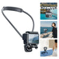Gooseneck neck phone holder providing hands-free phone viewing with adjustable flexible arm