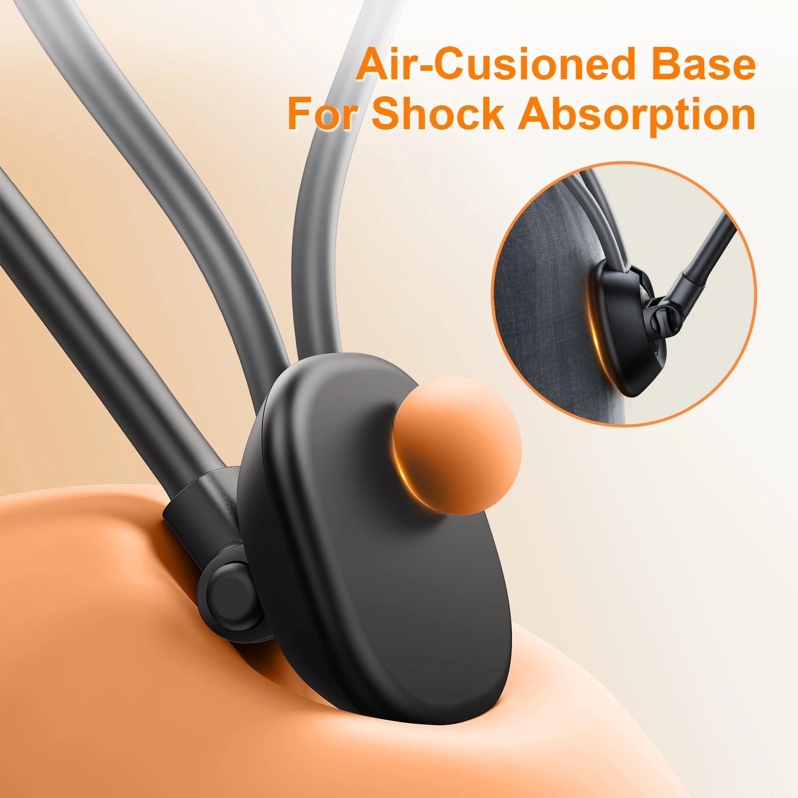 Gooseneck neck phone holder providing hands-free phone viewing with adjustable flexible arm