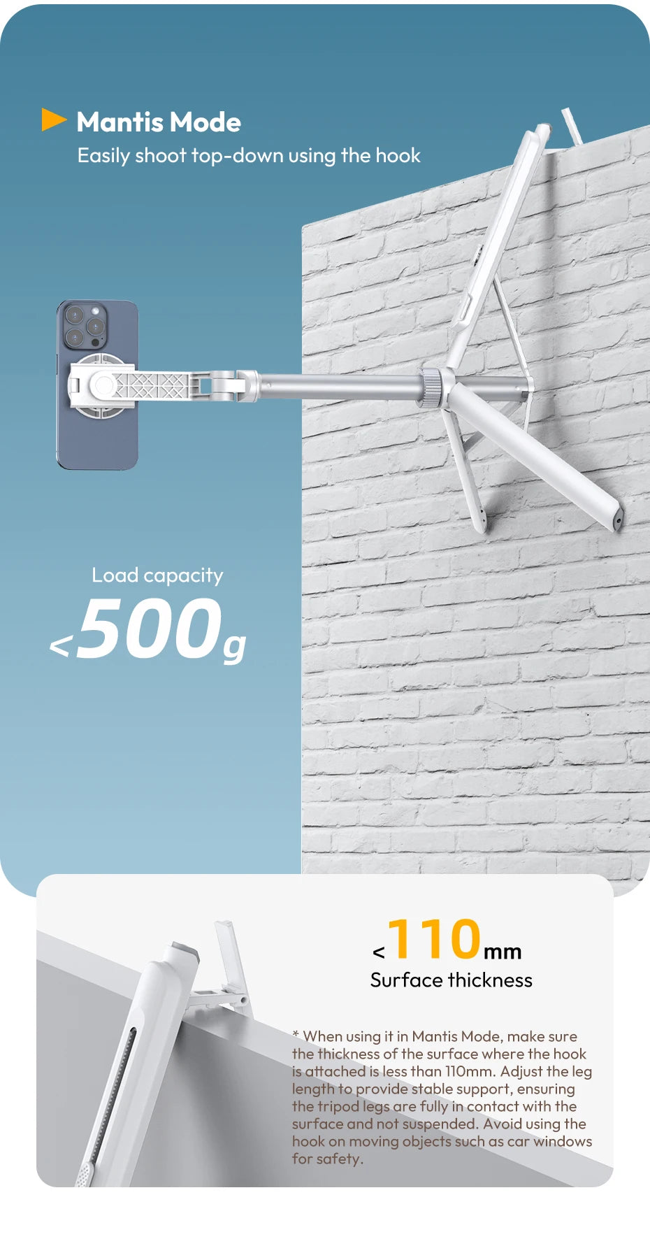 360 degree rotating phone stand tripod with remote control for hands free filming and content creation