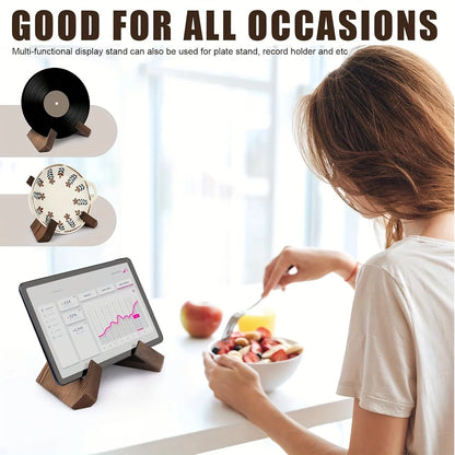 Wooden Cookbook & Tablet Stand – Minimalist Hands-Free Desk Holder