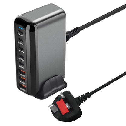 600W Gan Fast Charge 3.0 USB Type C Charger 8-Port 5C3A PD Mobile Tablet Fast Charger for Phone Convenient Carry