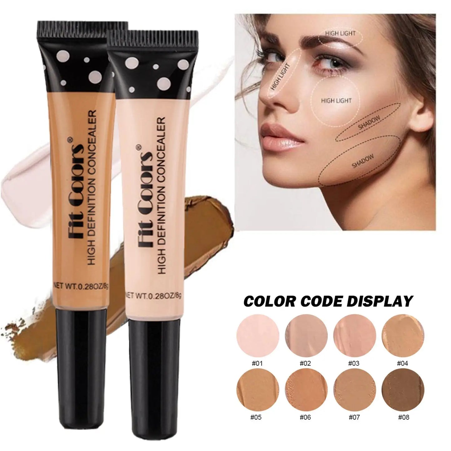 Full Coverage Liquid Concealer – Long-Lasting Smooth Matte Finish