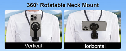 Gooseneck neck phone holder providing hands-free phone viewing with adjustable flexible arm