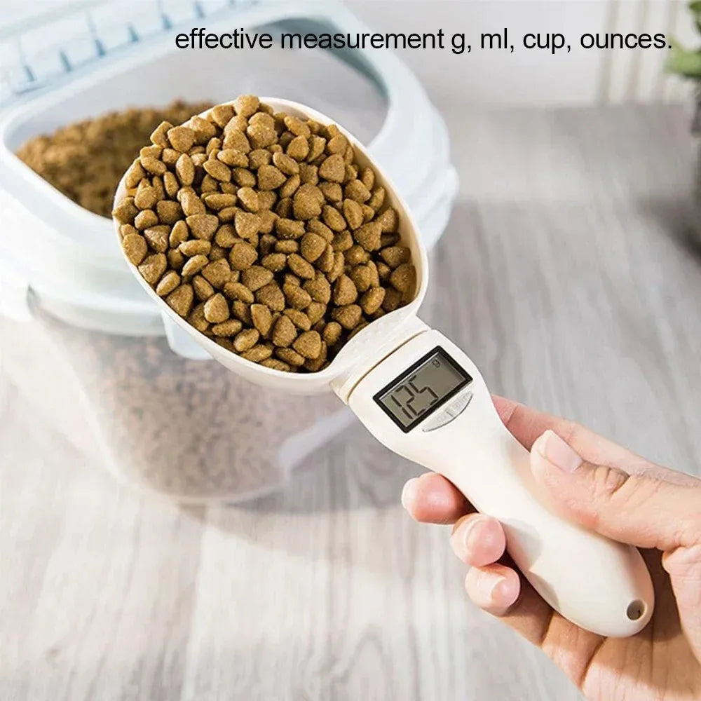 Digital dog food measuring spoon with LCD display measuring dry pet food accurately