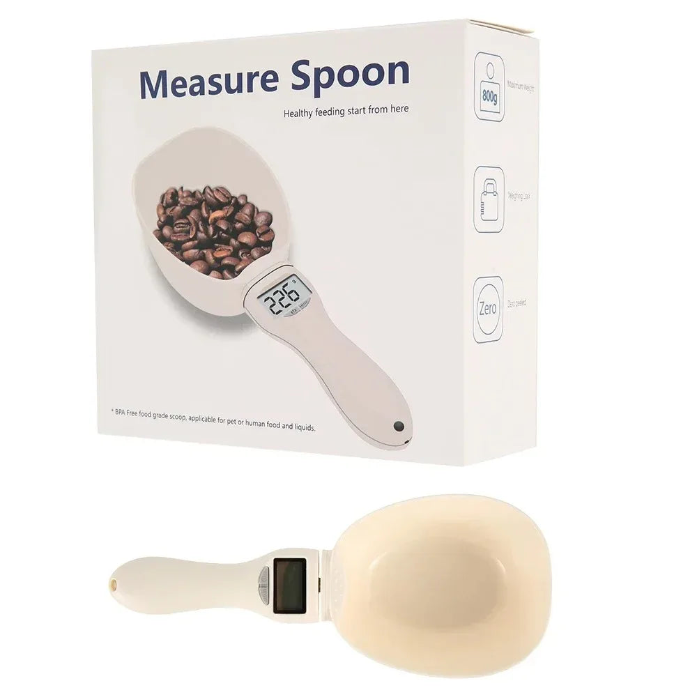 Digital dog food measuring spoon with LCD display measuring dry pet food accurately