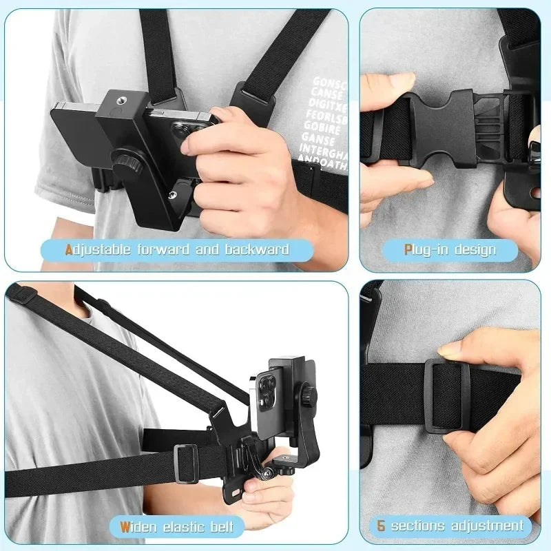 Chest Mount Phone Holder – Hands-Free POV Harness for Filming & Activities